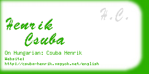 henrik csuba business card